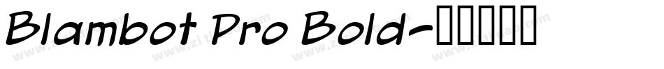 Blambot Pro Bold字体转换